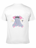Cool Elephant Graphic Tee - Black Cotton T-Shirt