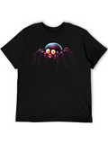 Cute Cartoon Spider Black T-Shirt
