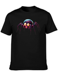 Cute Cartoon Spider Black T-Shirt