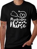 Psychiatric Nurse Stethoscope Heart T-Shirt