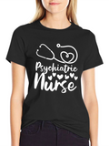 Psychiatric Nurse Stethoscope Heart T-Shirt