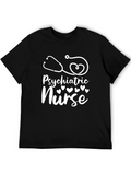 Psychiatric Nurse Stethoscope Heart T-Shirt