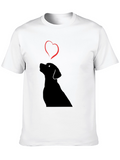 Dog Lover Tee: Black Lab Heart T-Shirt
