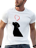 Dog Lover Tee: Black Lab Heart T-Shirt