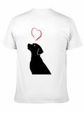 Dog Lover Tee: Black Lab Heart T-Shirt
