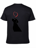 Dog Lover Tee: Black Lab Heart T-Shirt
