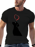 Dog Lover Tee: Black Lab Heart T-Shirt