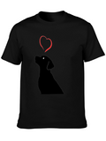 Dog Lover Tee: Black Lab Heart T-Shirt