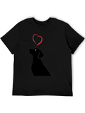 Dog Lover Tee: Black Lab Heart T-Shirt