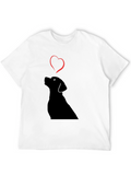 Dog Lover Tee: Black Lab Heart T-Shirt
