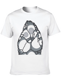 Abstract Circle Pattern Black T-Shirt