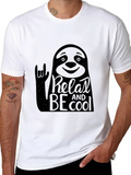 Relax and Be Cool Sloth Graphic Tee
