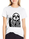 Relax and Be Cool Sloth Graphic Tee