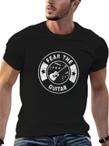Fear the Guitar Black Cotton Graphic Tee