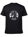 Fear the Guitar Black Cotton Graphic Tee