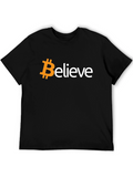 Bitcoin Believe Black T-Shirt - Crypto Tee