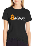 Bitcoin Believe Black T-Shirt - Crypto Tee