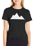 Mountain Graphic T-Shirt - Black Cotton Tee