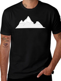 Mountain Graphic T-Shirt - Black Cotton Tee