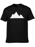 Mountain Graphic T-Shirt - Black Cotton Tee