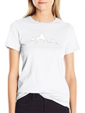 Mountain Graphic T-Shirt - Black Cotton Tee