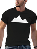 Mountain Graphic T-Shirt - Black Cotton Tee