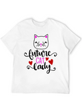 Future Cat Lady Black Graphic Tee