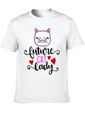 Future Cat Lady Black Graphic Tee