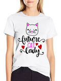 Future Cat Lady Black Graphic Tee