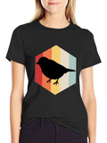 Retro Bird Silhouette T-Shirt