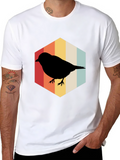Retro Bird Silhouette T-Shirt