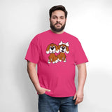 2 Dogs Team Two Friends Couple In Love Girl Boy