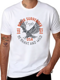 Patriotic Eagle Graphic T-Shirt - Never Surrender