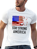 Stay Strong America T-Shirt Patriotic USA Flag