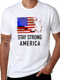 Stay Strong America T-Shirt Patriotic USA Flag