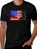 Stay Strong America T-Shirt Patriotic USA Flag