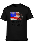 Stay Strong America T-Shirt Patriotic USA Flag