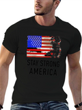 Stay Strong America T-Shirt Patriotic USA Flag