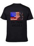 Stay Strong America T-Shirt Patriotic USA Flag