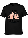 Heavily Meditated Yoga T-Shirt Lotus Design