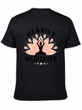 Heavily Meditated Yoga T-Shirt Lotus Design