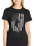 American Flag Baseball T-Shirt