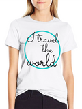 I Travel the World Graphic Tee - Black