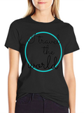 I Travel the World Graphic Tee - Black