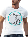 I Travel the World Graphic Tee - Black