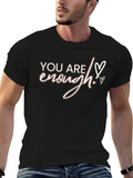 You Are Enough Graphic Tee - Black