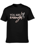 You Are Enough Graphic Tee - Black