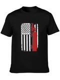 USA Flag Oilfield Worker T-Shirt
