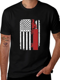 USA Flag Oilfield Worker T-Shirt