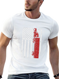 USA Flag Oilfield Worker T-Shirt